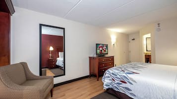 Desk, blackout drapes, iron/ironing board, WiFi (free)