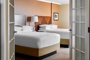 Premium bedding, pillow-top beds, in-room safe, desk