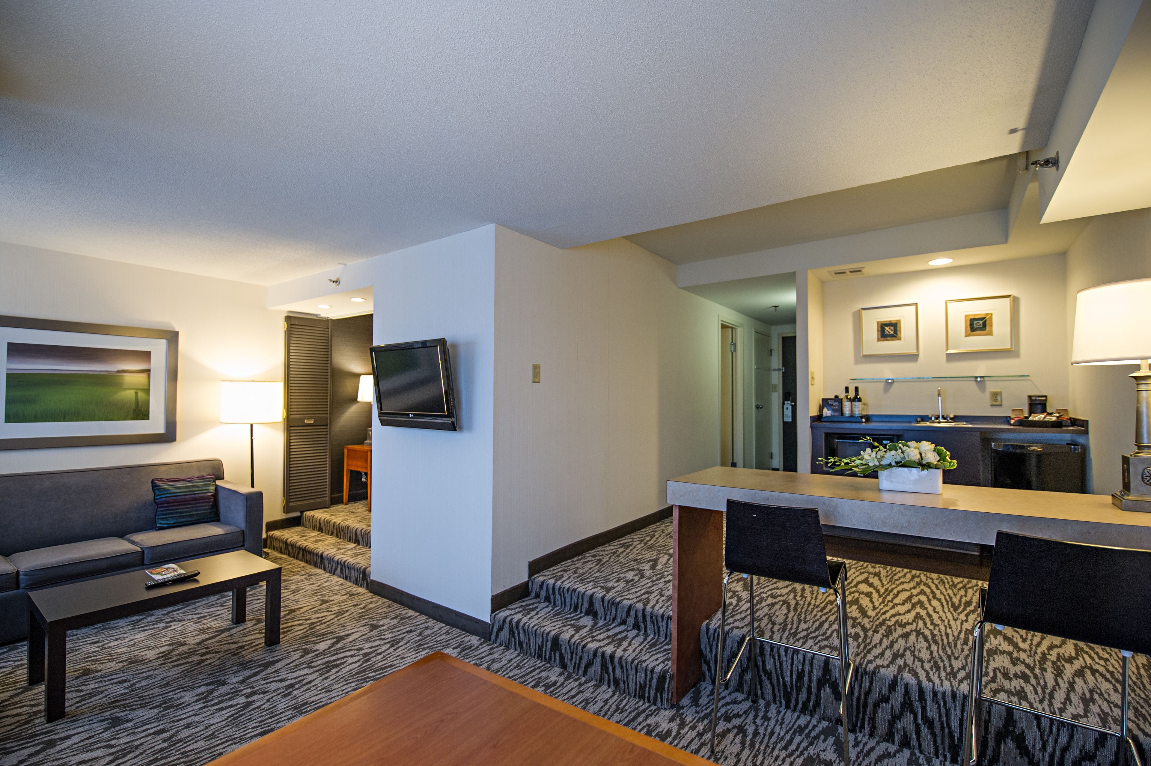 superior suite (1 bedroom king) | living area | flat-screen tv, ipod dock