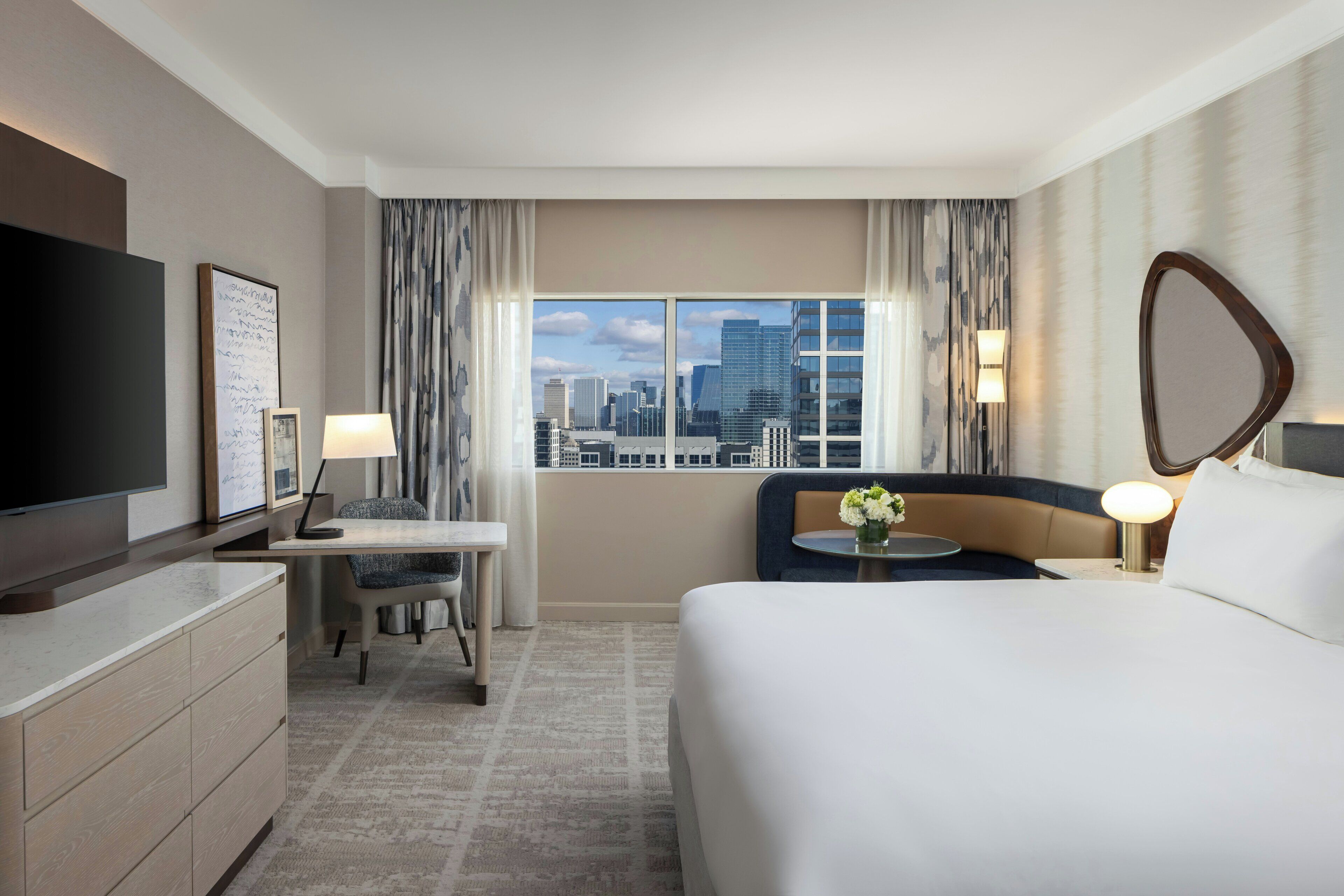 1 bedroom, premium bedding, down comforters, pillowtop beds