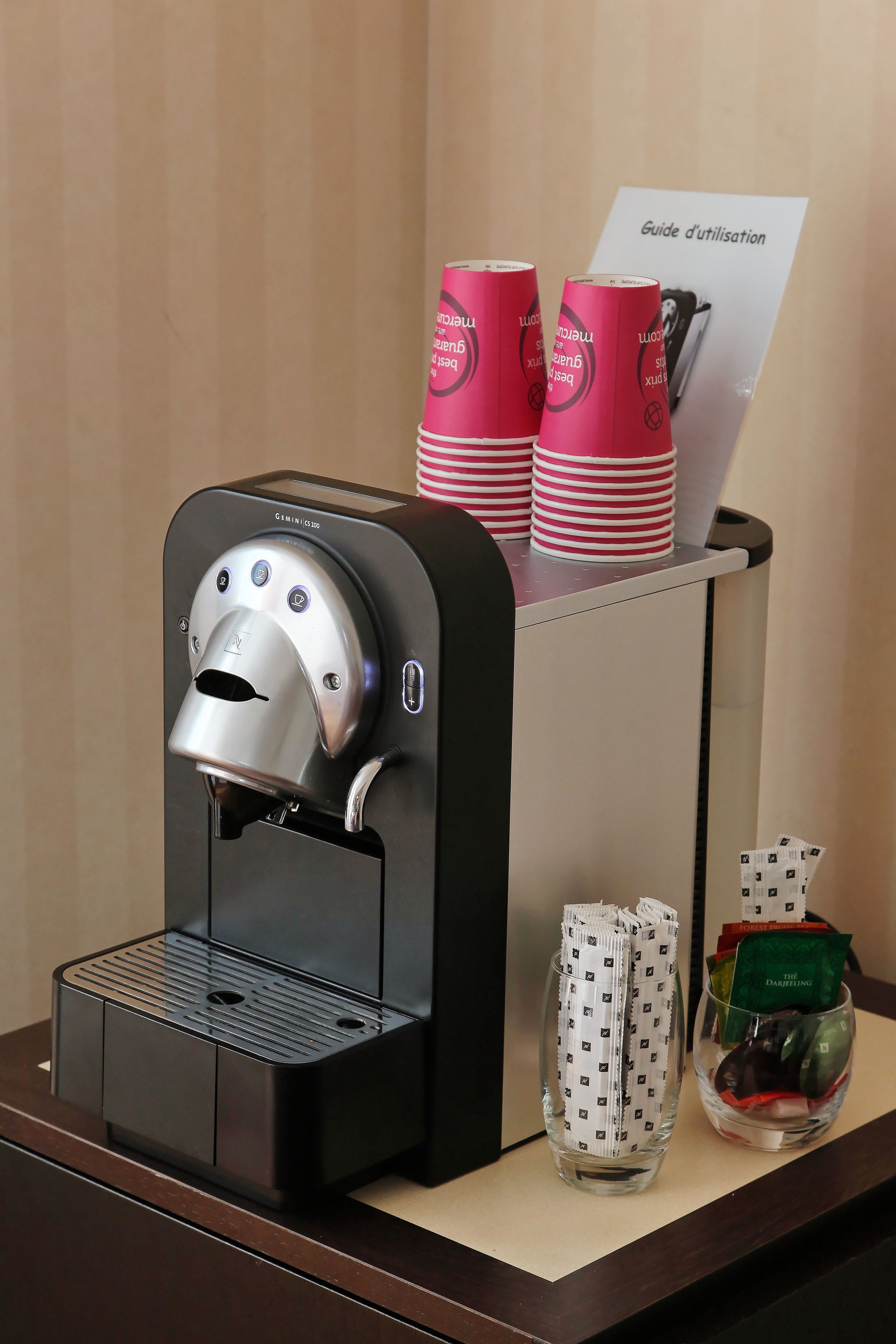 eco-friendly toiletries, hair dryer, towels