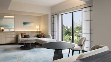 Suite junior, 1 cama matrimonial, para no fumadores | 1 habitación, ropa de cama de alta calidad, edredón y minibar