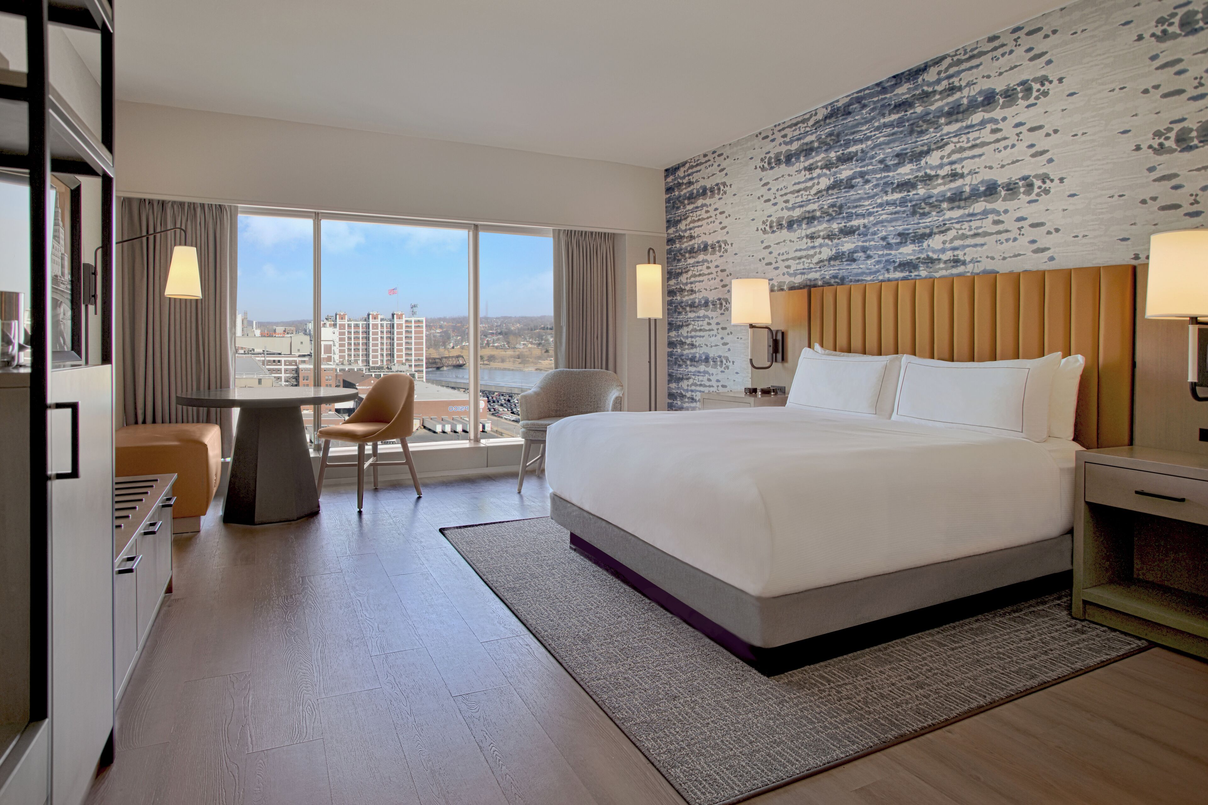 Hypo-allergenic bedding, down comforters, in-room safe, laptop workspace