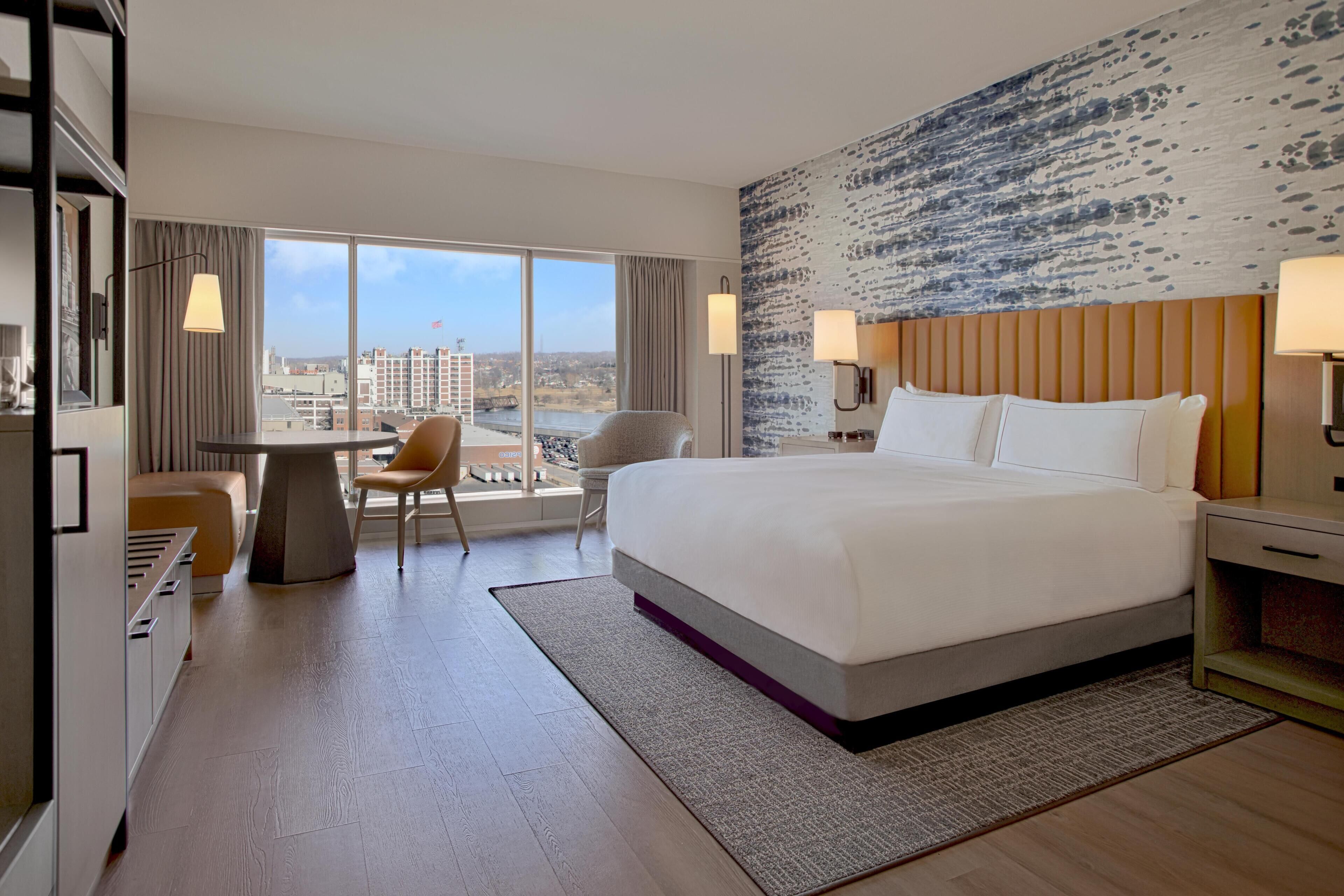 Hypo-allergenic bedding, down duvets, in-room safe, laptop workspace