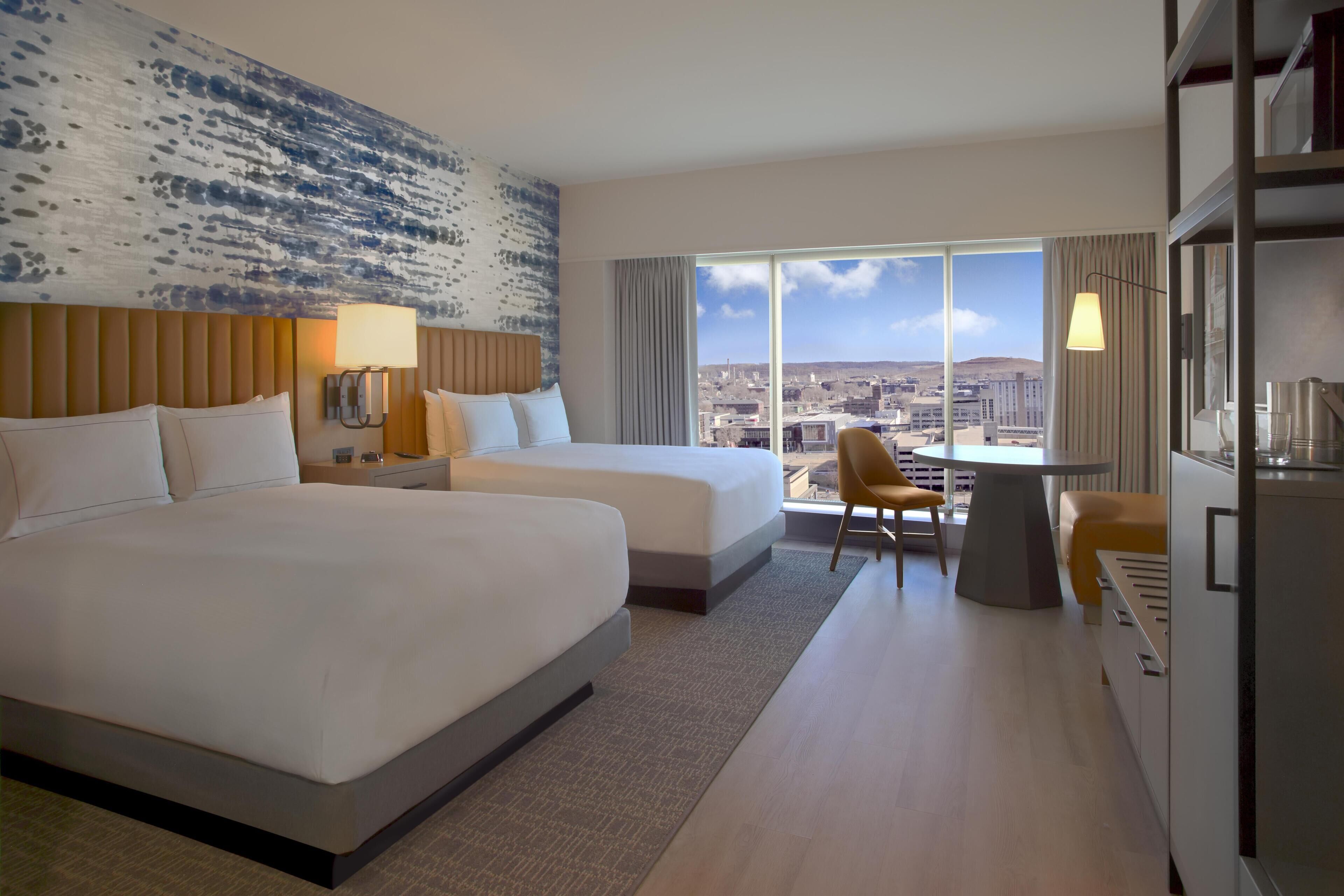 Hypo-allergenic bedding, down duvets, in-room safe, laptop workspace