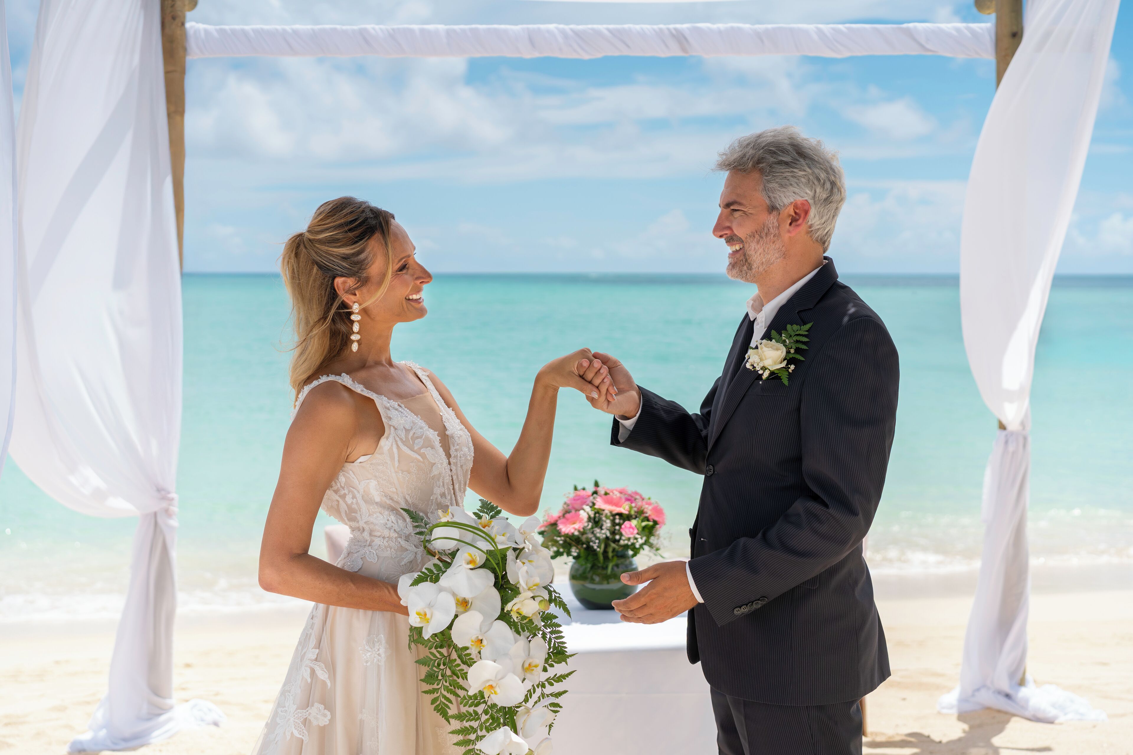 Outdoor wedding area