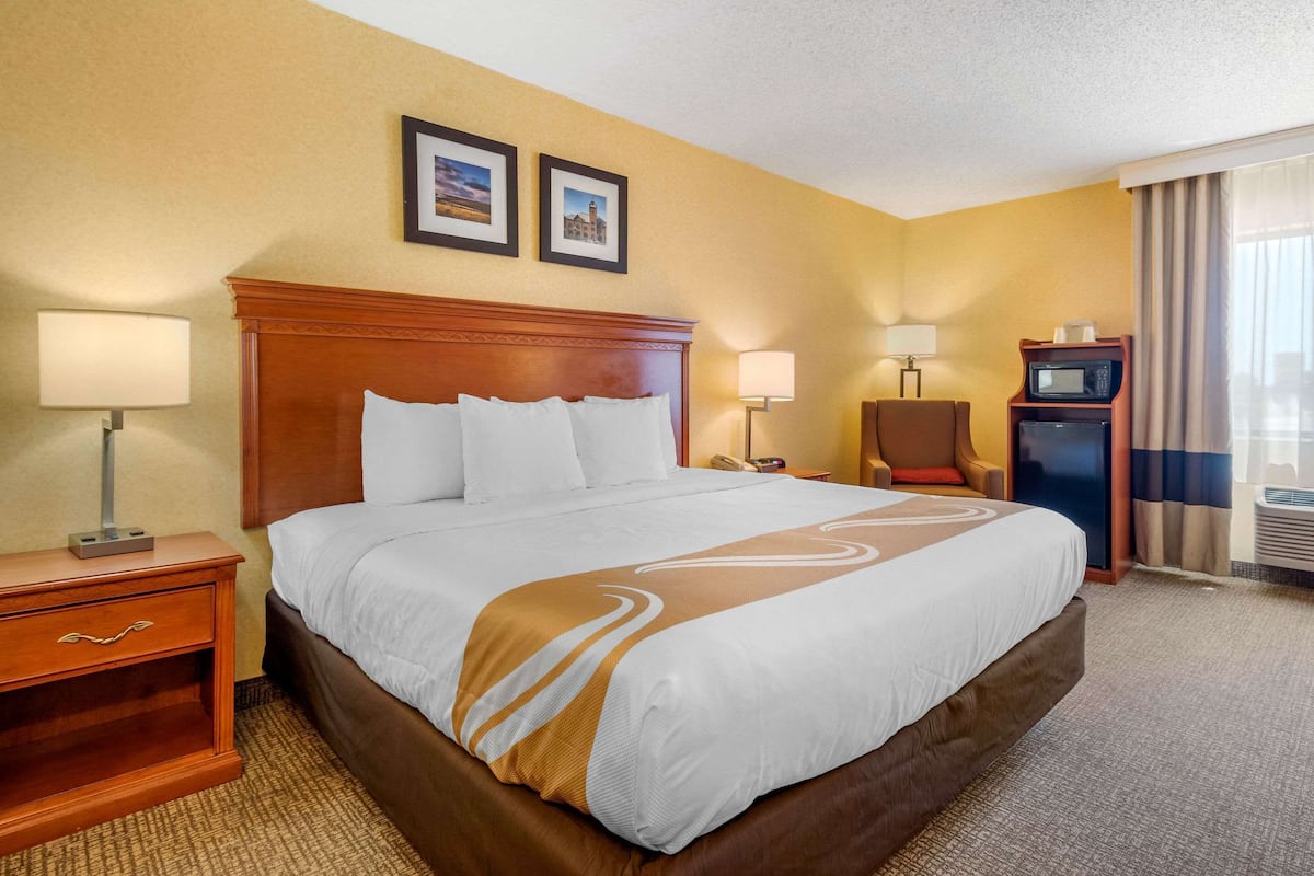Desk, blackout curtains, iron/ironing board, free WiFi