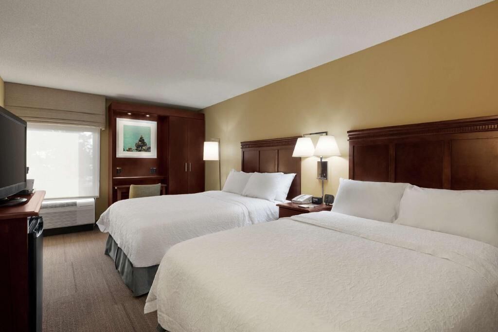 Premium bedding, desk, blackout curtains, iron/ironing board