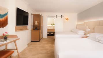 Room, 2 King Beds, Courtyard View | Frette Italian sheets, premium bedding, pillowtop beds, in-room safe