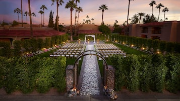 Outdoor wedding area
