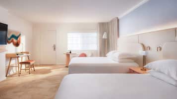 Premium Room, 2 King Beds, Courtyard View | Frette Italian sheets, premium bedding, pillowtop beds, in-room safe