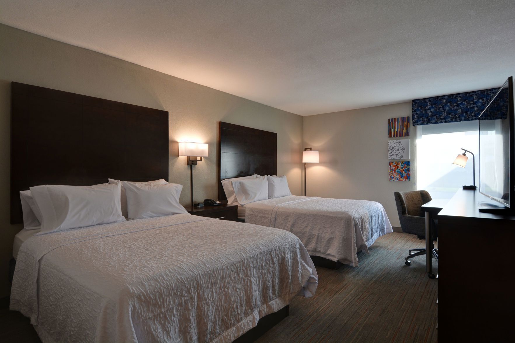In-room safe, desk, laptop workspace, blackout curtains