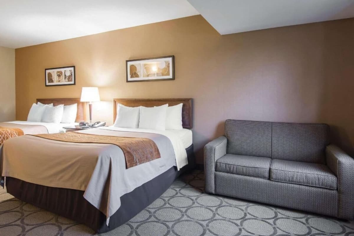 Premium bedding, desk, blackout curtains, iron/ironing board
