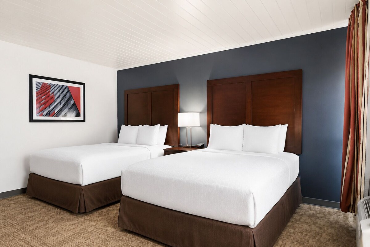 Standard Double Room, 2 Queen Beds, Non Smoking | Desk, blackout drapes, iron/ironing board, WiFi (free)