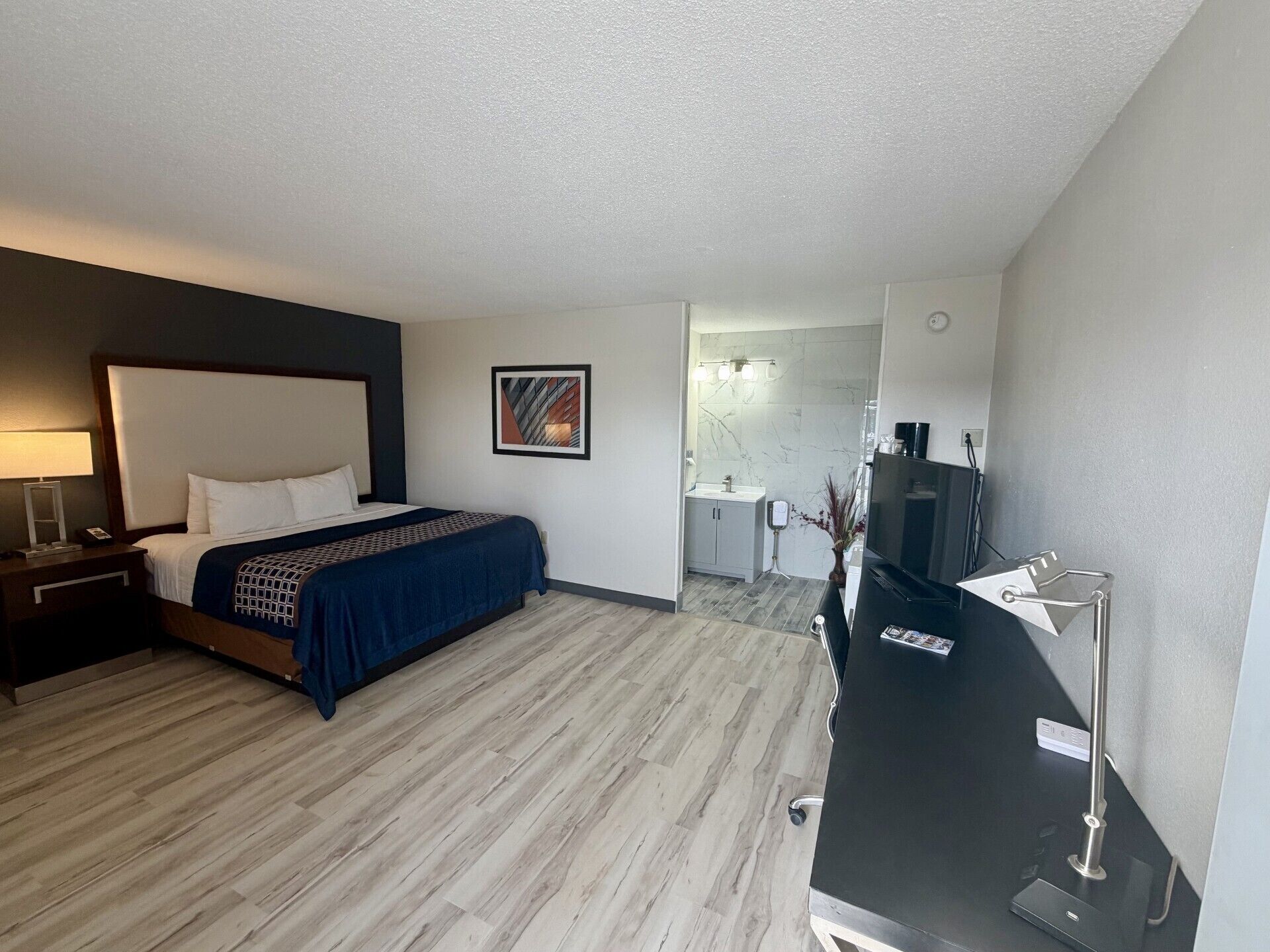 Deluxe Suite, 1 King Bed, Non Smoking, Hot Tub | Individually furnished, desk, blackout drapes, iron/ironing board