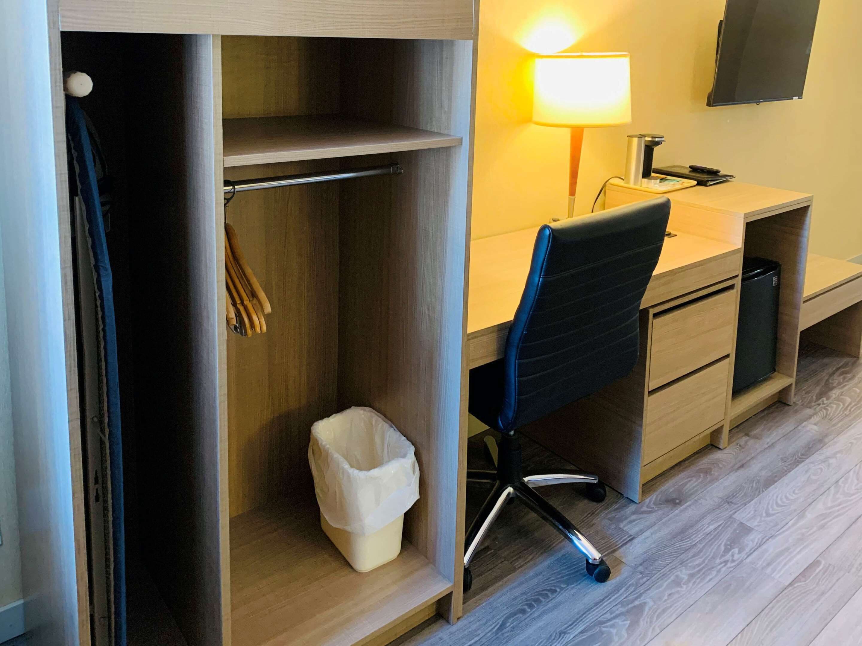 standard room, 1 queen bed with sofabed, second floor | desk, blackout curtains, soundproofing, iron/ironing board