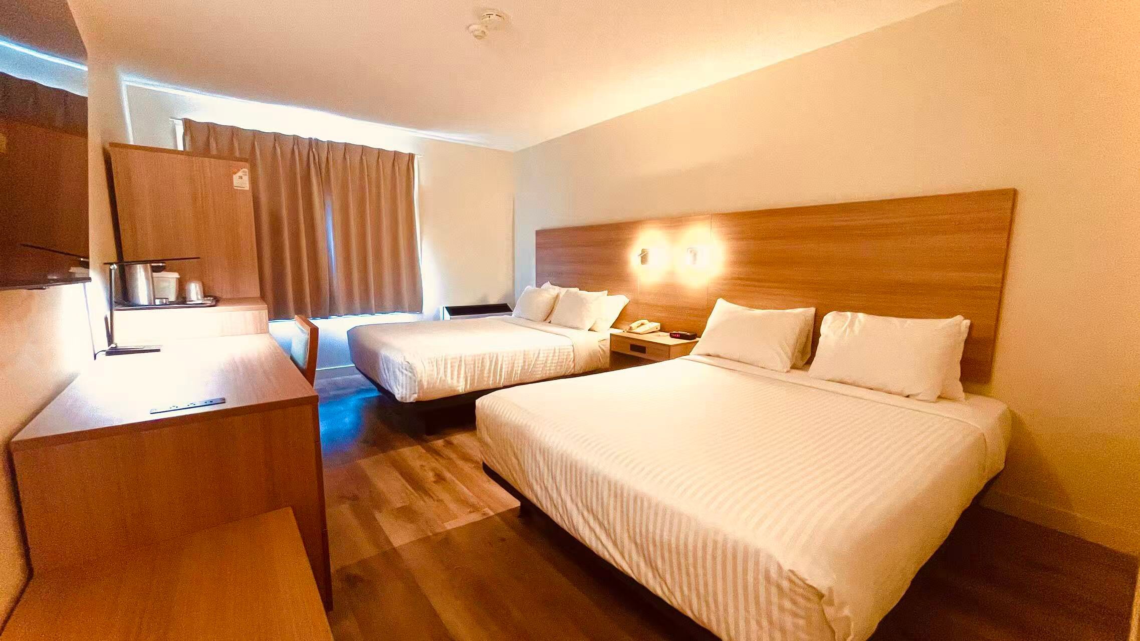 Room, 2 Queen Beds, Non Smoking | Desk, blackout drapes, soundproofing, iron/ironing board
