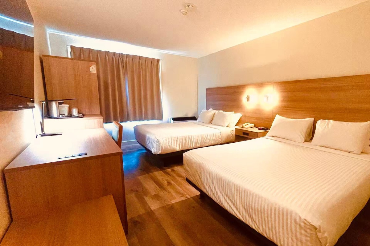 Room, 2 Queen Beds, Non Smoking | Desk, blackout curtains, soundproofing, iron/ironing board