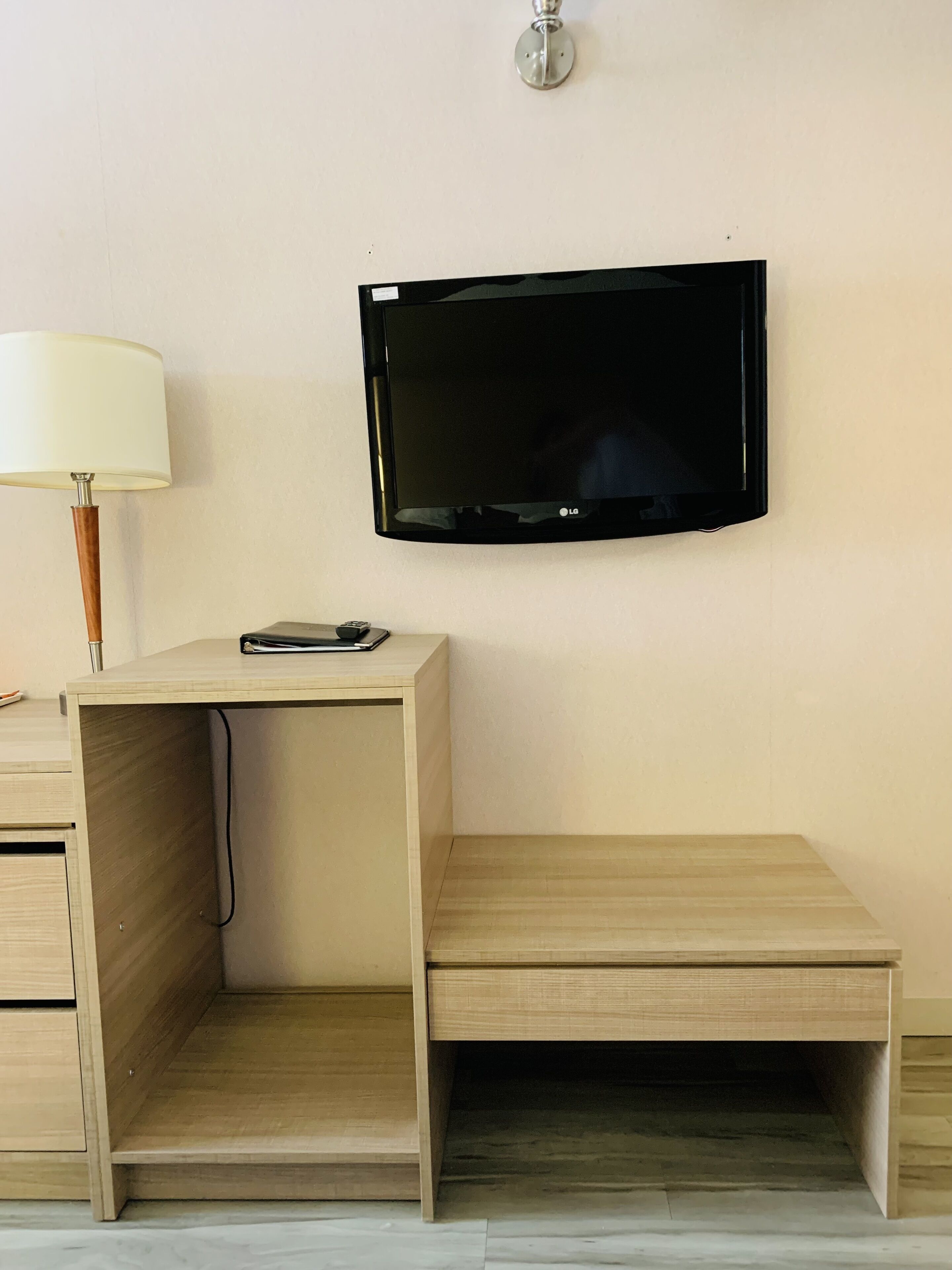 standard room, 2 double beds, second floor | desk, blackout curtains, soundproofing, iron/ironing board