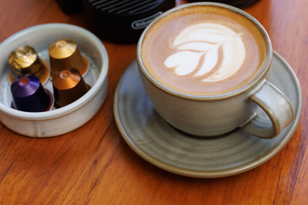 Cafetera y tetera y artículos de limpieza ecológicos