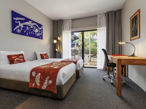 Family Room, Multiple Beds, Courtyard Area | In-room safe, desk, soundproofing, iron/ironing board