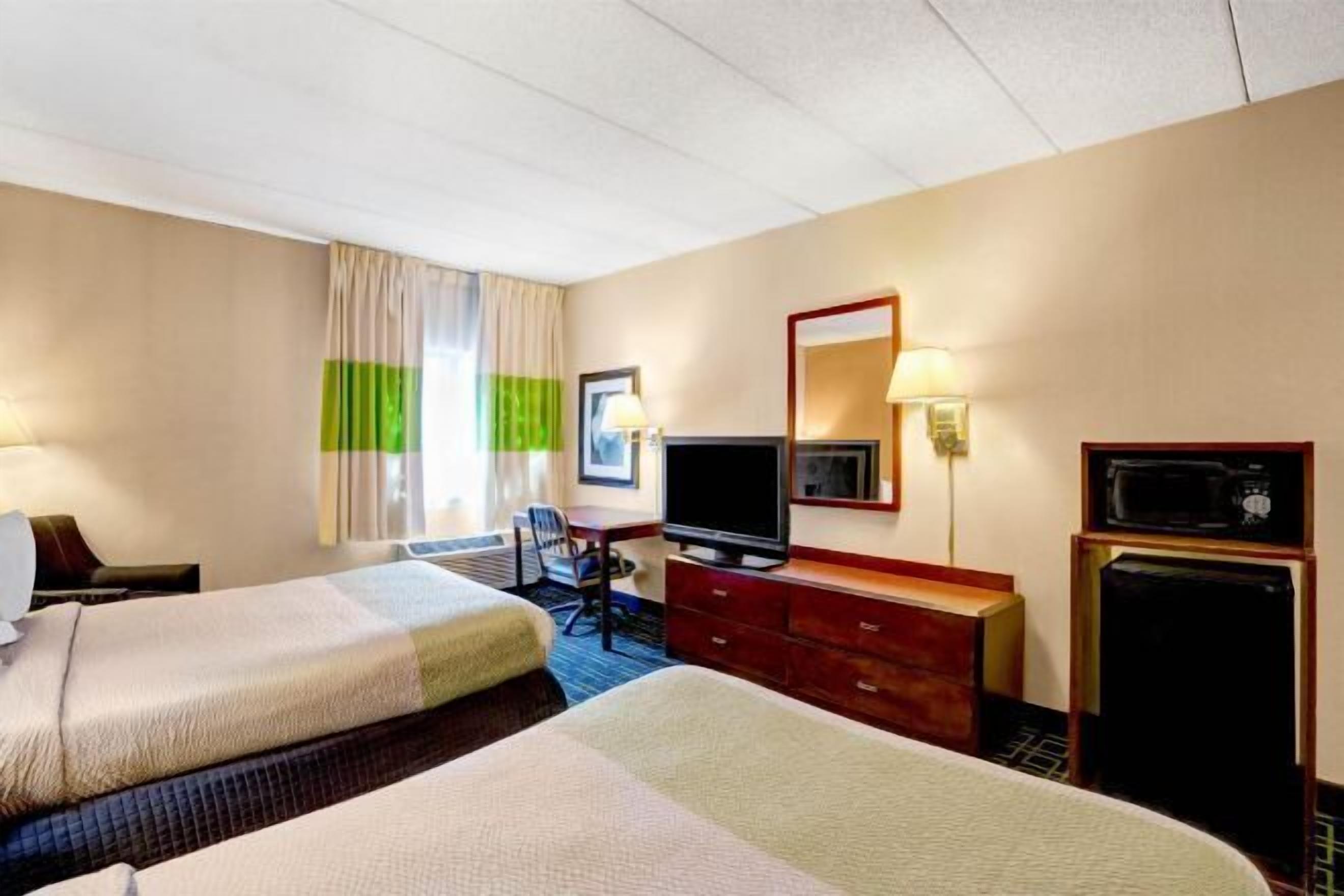 In-room safe, desk, laptop workspace, blackout curtains