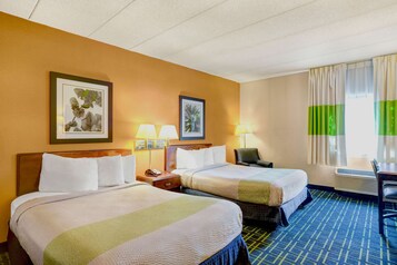 In-room safe, desk, laptop workspace, blackout curtains