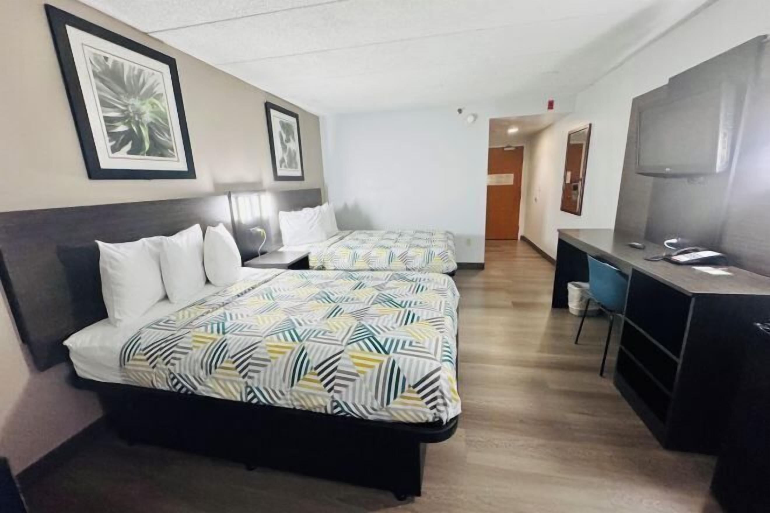 In-room safe, desk, laptop workspace, blackout curtains