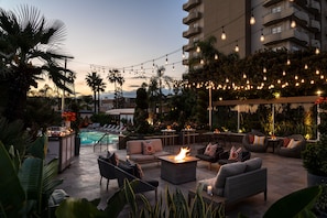 Outdoor banquet area