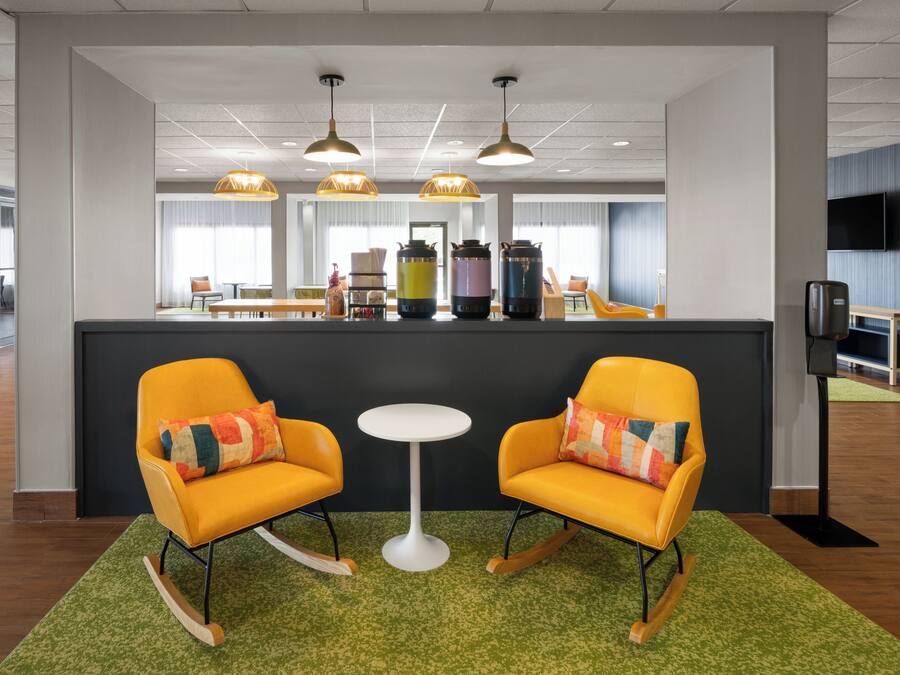 Siddeområde i lobbyen