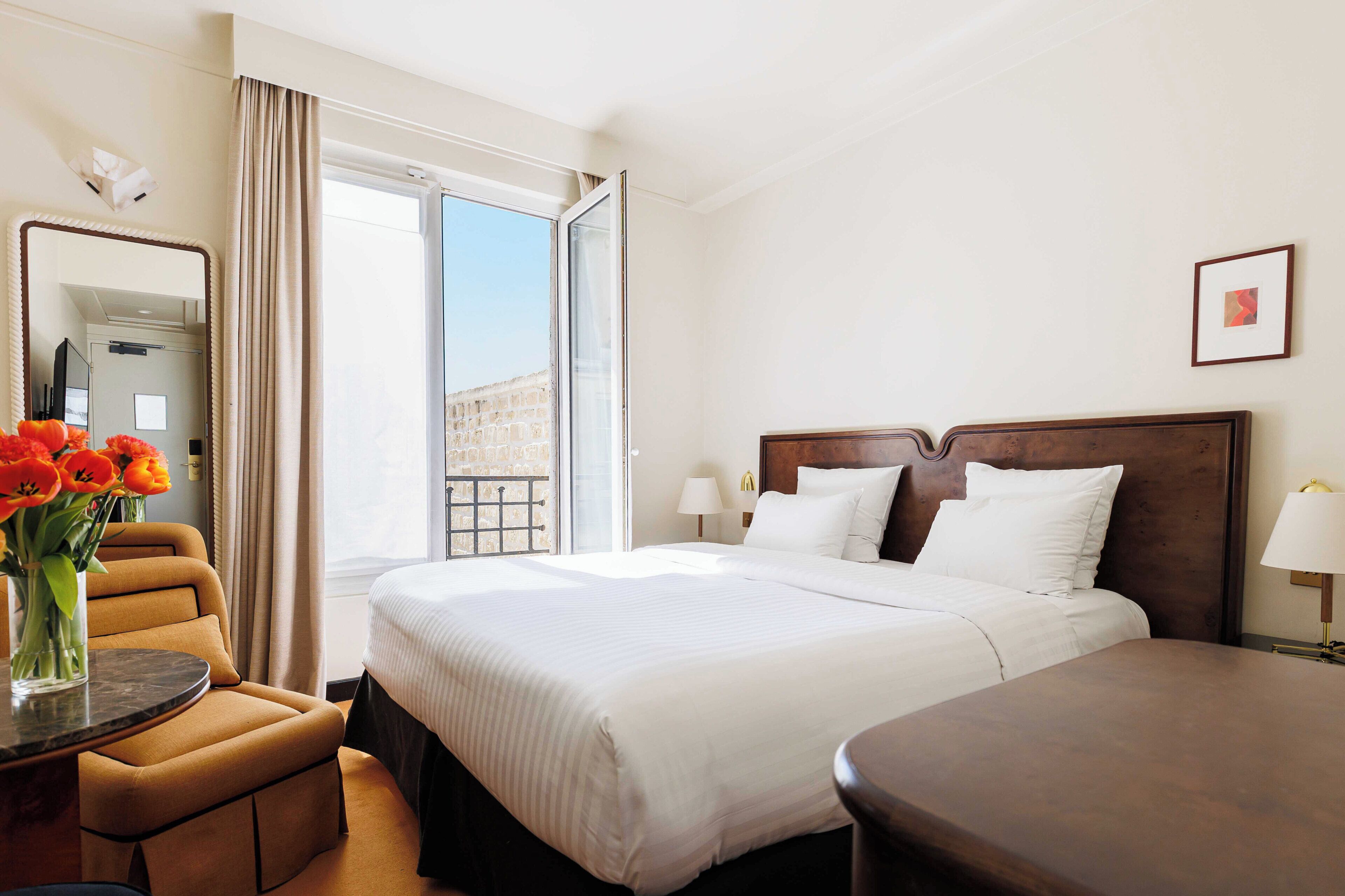 Premium bedding, memory foam beds, in-room safe, blackout drapes