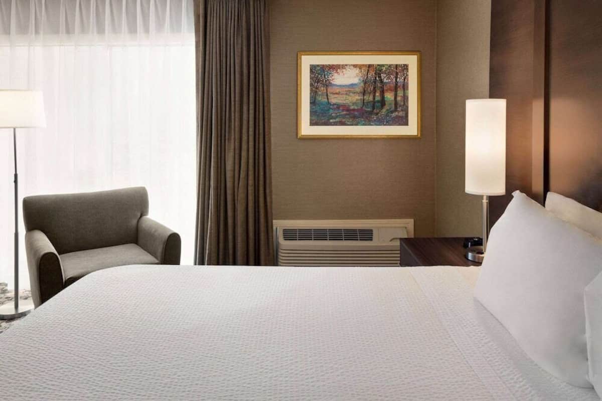 In-room safe, desk, laptop workspace, blackout curtains
