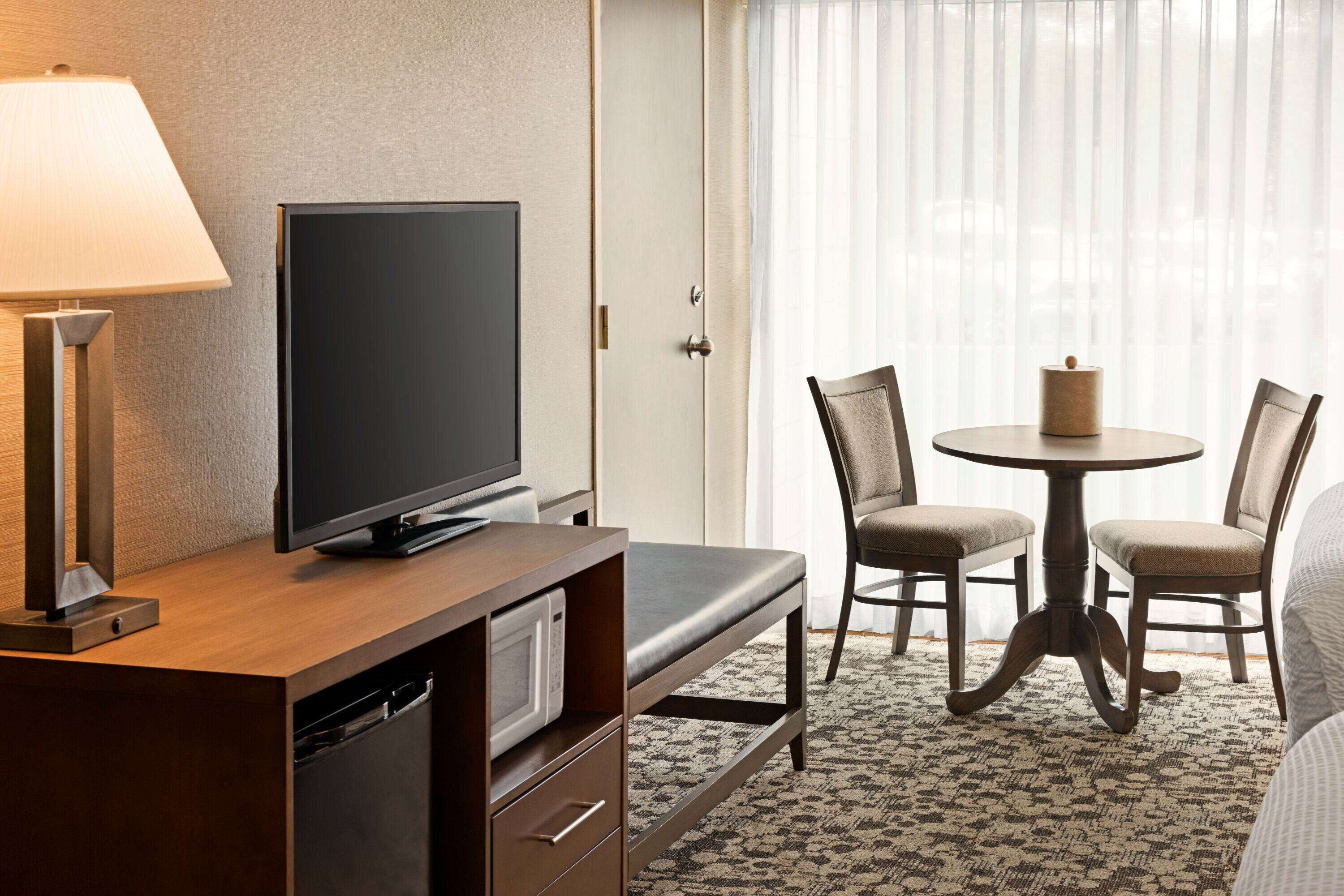In-room safe, desk, laptop workspace, blackout drapes