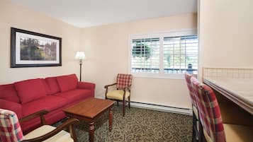 Suite, 1 King Bed, Non Smoking, Refrigerator & Microwave (with Sofabed) | Iron/ironing board, free WiFi, bed sheets