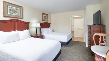 Standard Room, 2 Double Beds, Accessible, Bathtub | Iron/ironing board, free WiFi, bed sheets