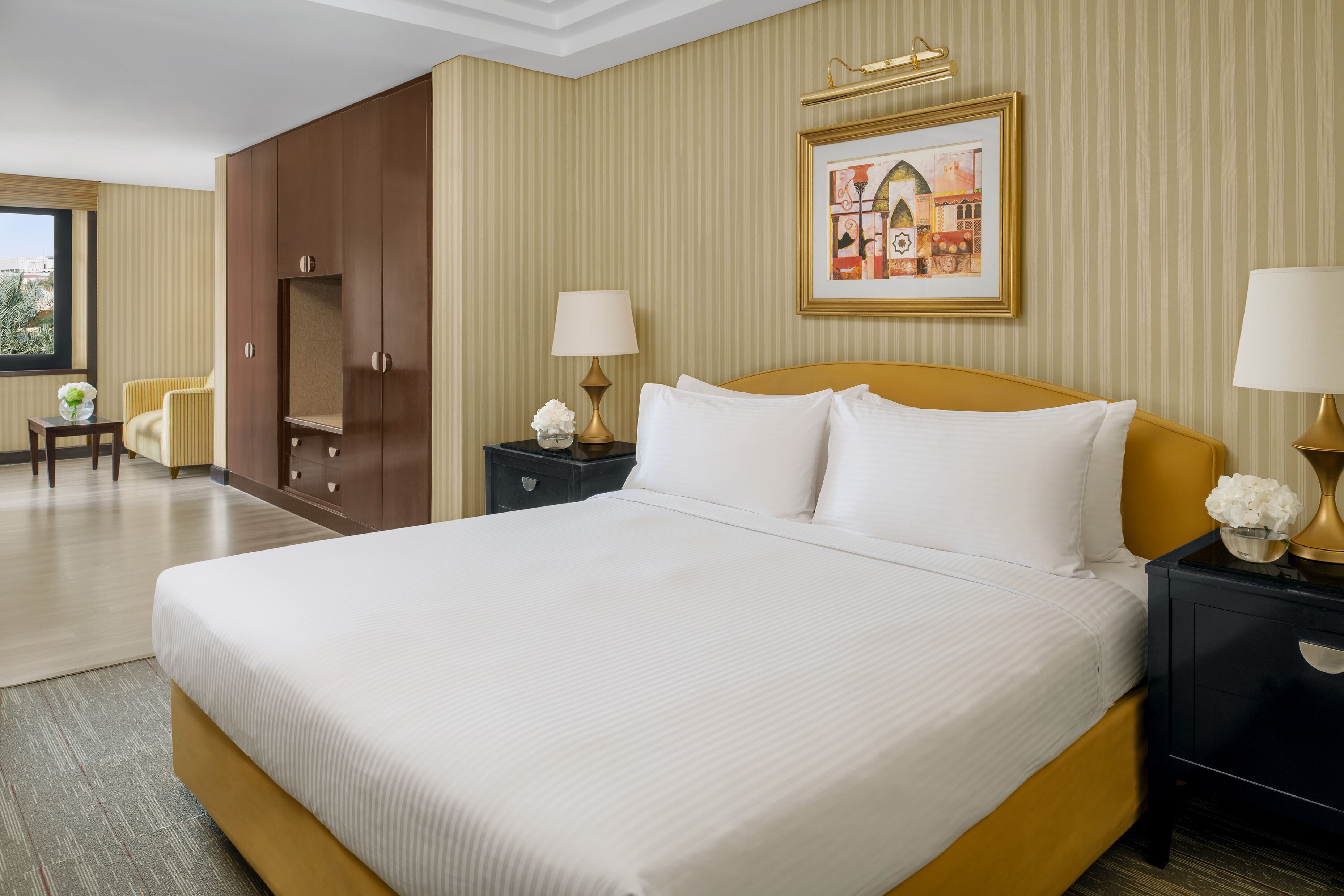 Cadar Frette Itali, peralatan tempat tidur premium, gebar bulu kapas 