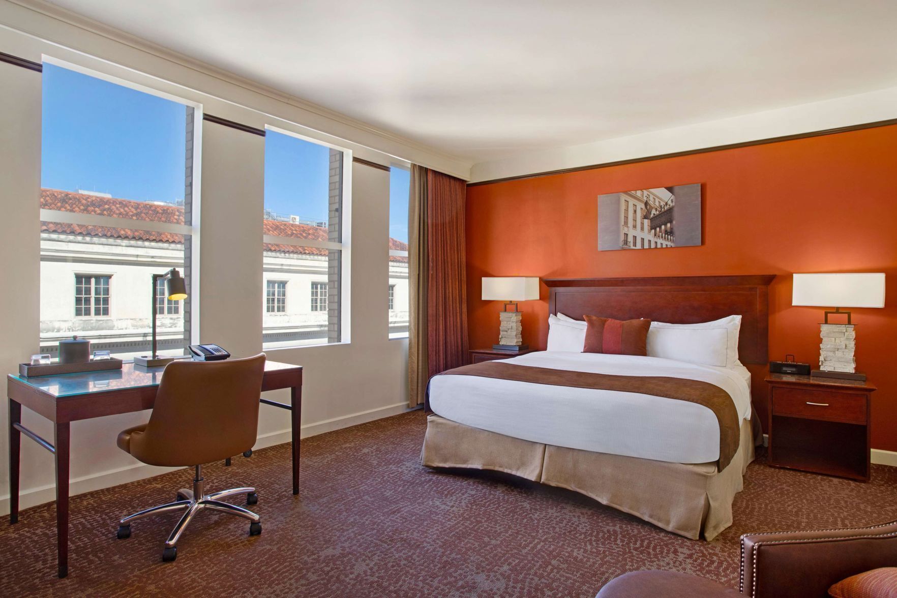 Premium bedding, down duvets, in-room safe, desk