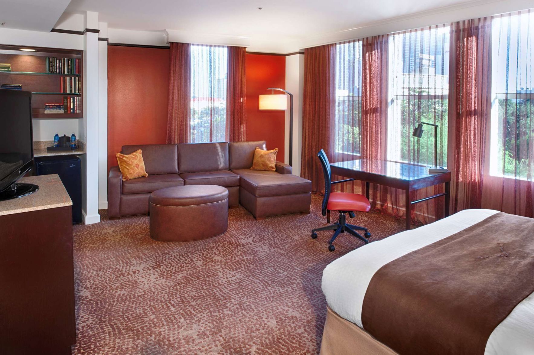 Premium bedding, down duvets, in-room safe, desk