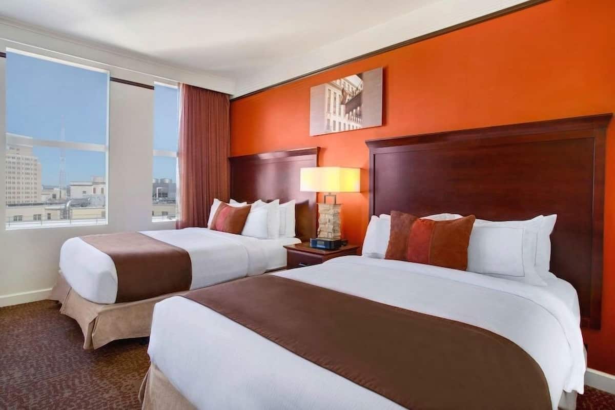 Premium bedding, down duvets, in-room safe, desk