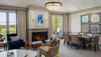 Flat-screen TV, iPod dock