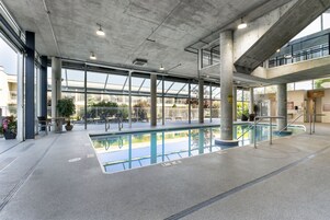 Indoor pool, open 8:00 AM to 11:00 PM, sun loungers
