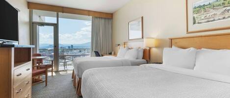 Standard Room, 2 Queen Beds, Balcony, Tower | Premium bedding, desk, laptop workspace, blackout curtains