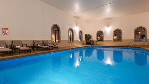 Indoor pool, pool loungers