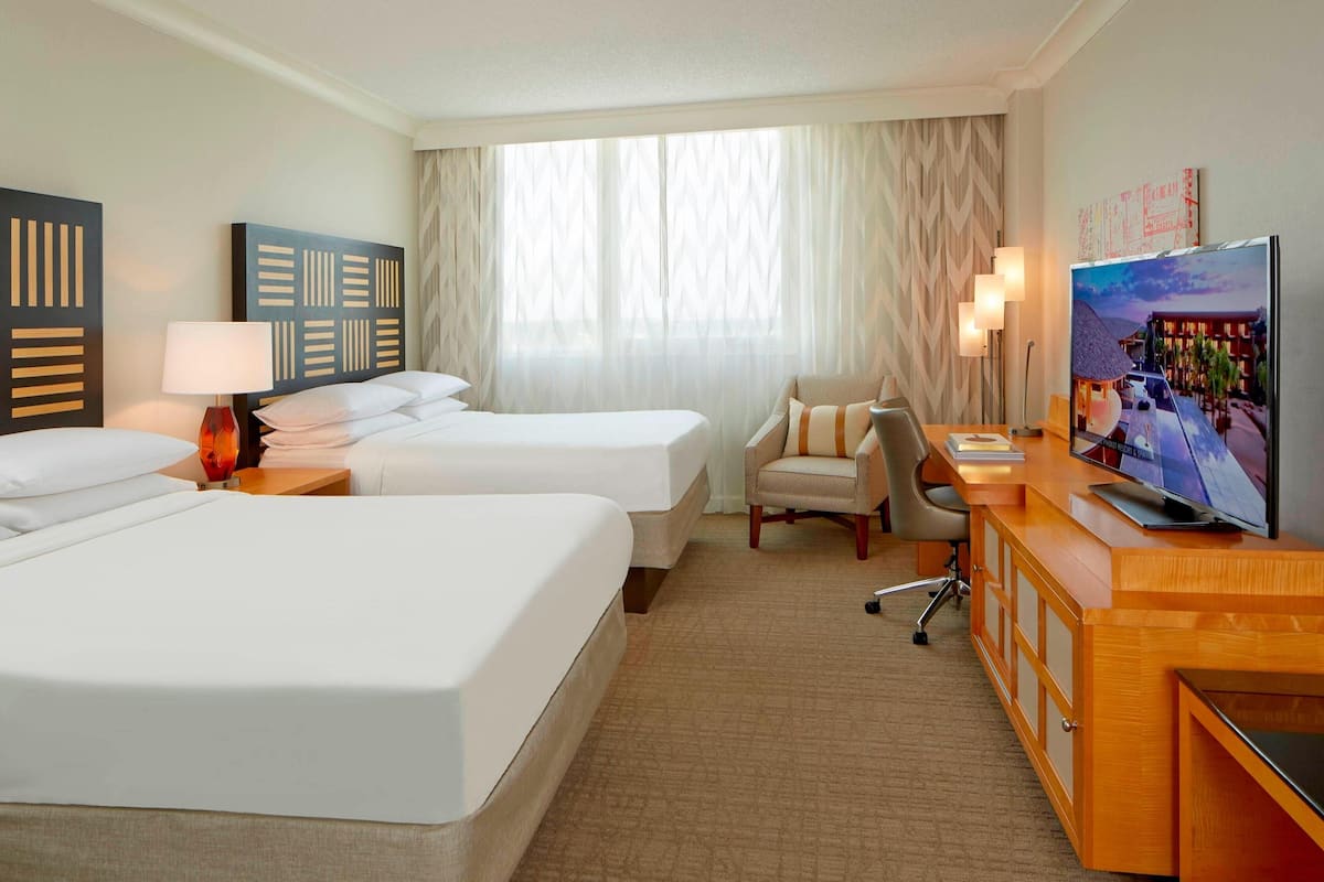 In-room safe, desk, laptop workspace, blackout curtains