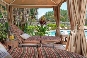 Outdoor pool, open 6:00 AM to 11:00 PM, free pool cabanas, pool loungers