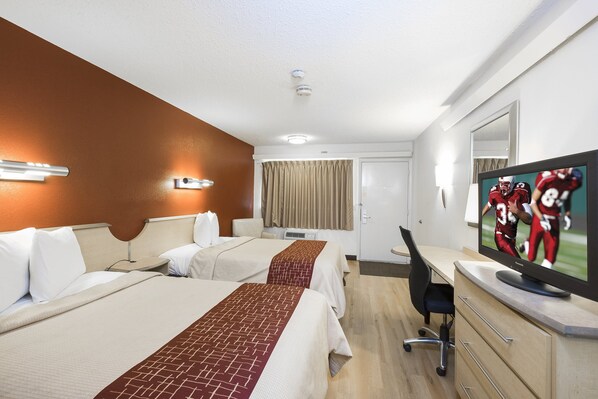 Desk, blackout drapes, iron/ironing board, free WiFi