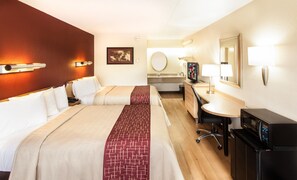 Desk, blackout curtains, iron/ironing board, free WiFi