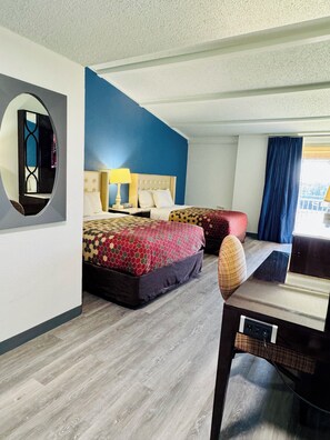 Standard Room, 2 Queen Beds, Non Smoking (2nd Floor) | Egyptian cotton sheets, premium bedding, laptop workspace