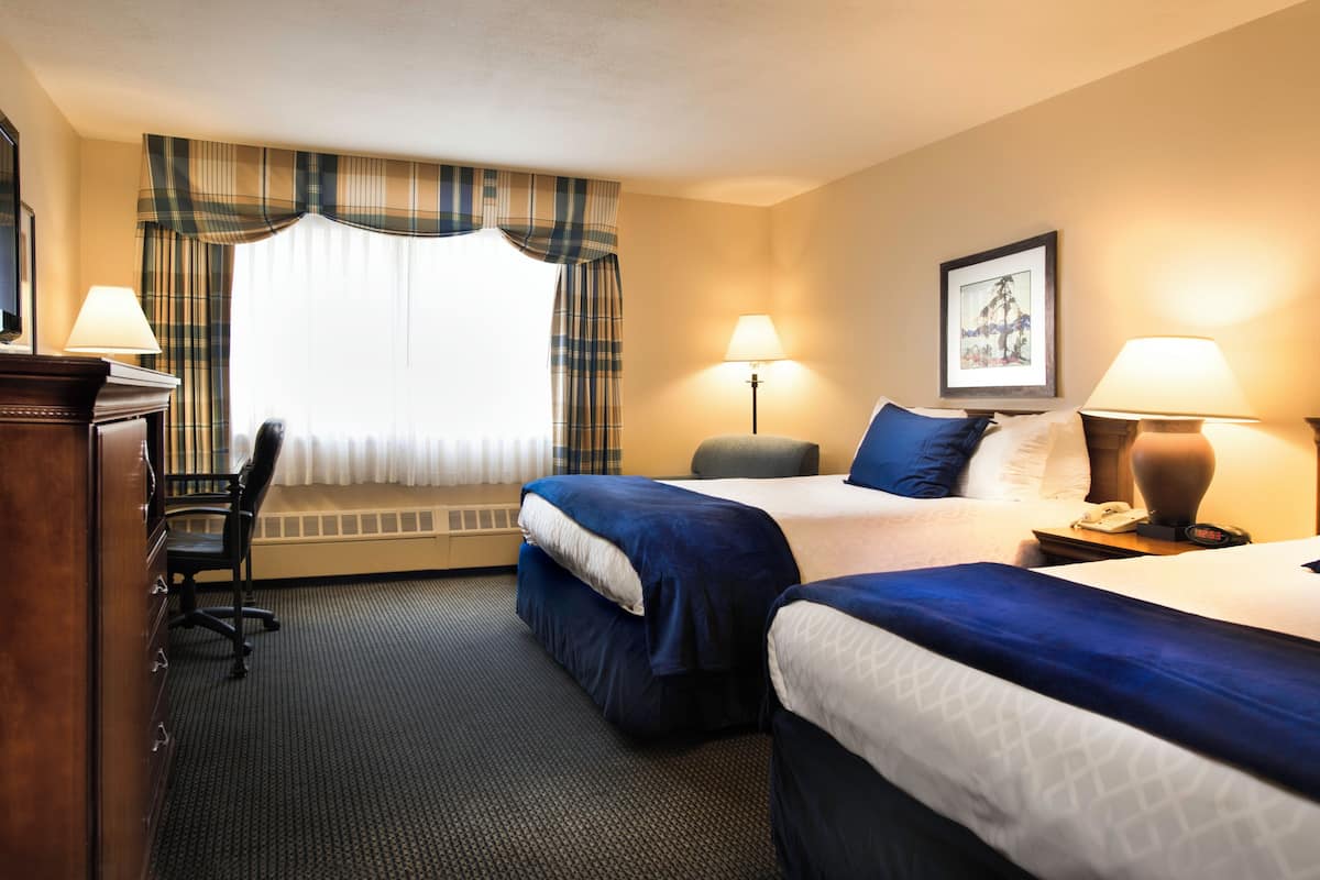 standard room, 2 queen beds | premium bedding, pillow-top beds, in-room safe, desk