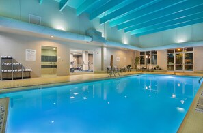 Indoor pool, open 5 AM to midnight, sun loungers